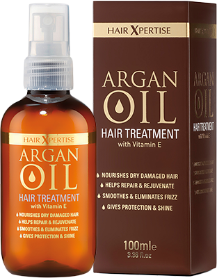 HairXpertise Argan Oil 100ml Bottle and Box